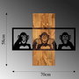 Wallity MA-300 Accesorio Decorativo de Pared de Madera y Metal Nogal y Negro